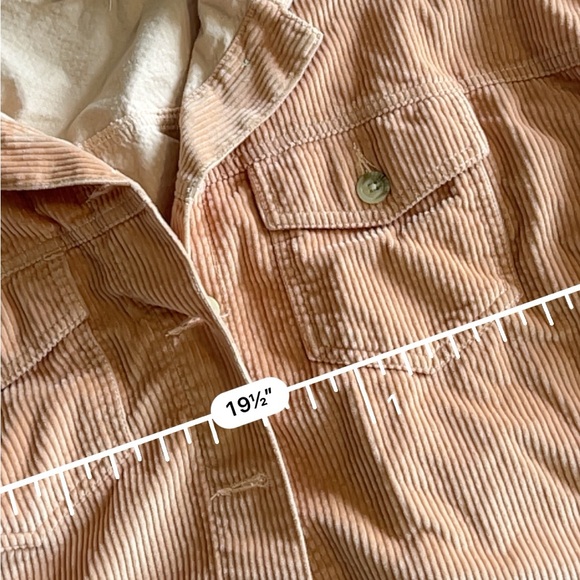American eagle corduroy peach colored cropped jacket - Picture 3 of 4